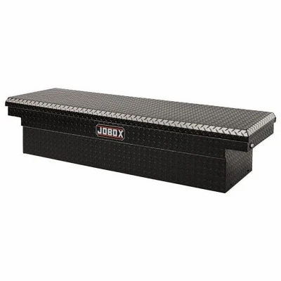 Crossover Truck Tool Box, Black Aluminum, 12 Cubic Feet Storage Capacity