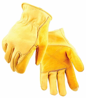 Fencing Work Gloves, Gold Cowhide, Men's M