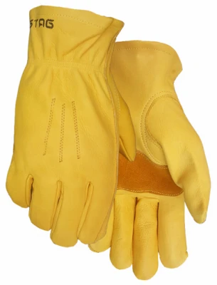 Fencing Work Gloves, Premium Gold Cowhide Leather, Men's XL