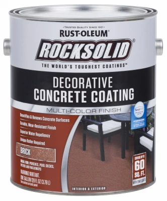 RockSolid Decorative Concrete Coating, Brick Color, Gallon