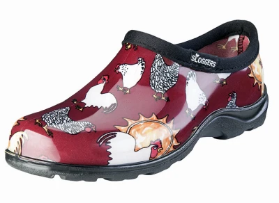Women's Waterproof Garden Shoe, Chicken Barn Red, Size 6