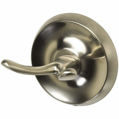 Rounded Robe Hook In Brushed Nickel - Stylish Bathroom Accessory