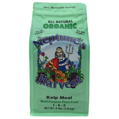 Organic Kelp Meal Fertilizer 1-0-2 Formula 4 Pounds Natural Plant Nutrient