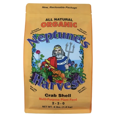 Organic Crab Shell Fertilizer, 2-3-0 Formula, 4 Pounds, Model Cs604
