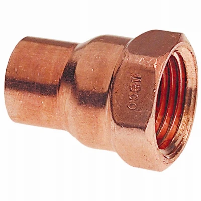 Copper Pipe Adapter, 3/4 x 1/2 In. CxF