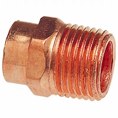 Copper Pipe Adapter, 1/2 x 3/8 In. CxM