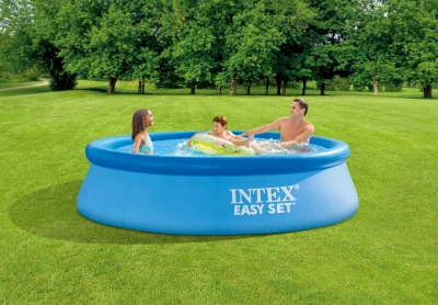 Easy Set Above Ground Swimming Pool 10 Feet Diameter by 30 Inches Deep