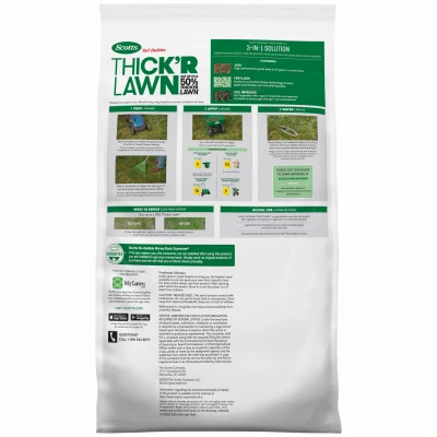Scotts Turf Builder Thick'R Lawn Sun and Shade Fertilizer, 40 Pounds, Covers 4,000 Square Feet