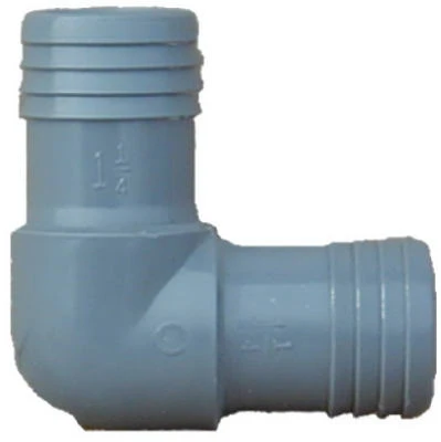 Pipe Insert Elbow, Plastic, 1/2 In.