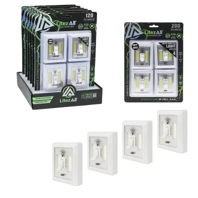 Lighted Light Switch, 4-Pk.