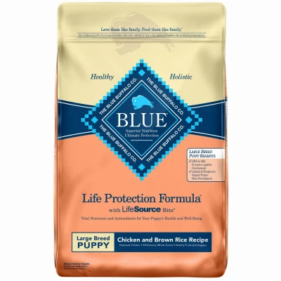 Dry Dog Food, Chicken/Rice, Large Breed Puppy, 30 Lbs.