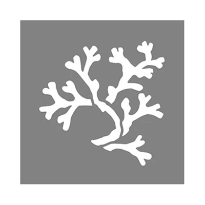 Americana Decor Stencil, Coral, 6 X 6-inch, Durable Flexible Design