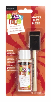 Decoupage Sealer Finish Matte with Sponge Brush 2 Ounce Bottle