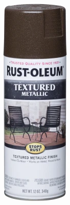 Textured Metallic Spray Paint, Mystic Brown, 12-oz.