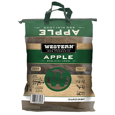 Apple Grill Mini Logs, 0.75 Cubic Feet, Ideal For Grilling And Smoking