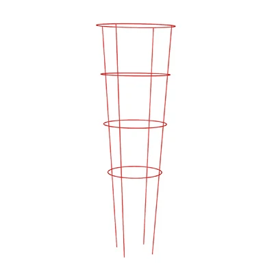 Tomato Cage, Heavy-Duty, Red, 54 In.