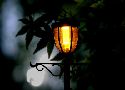 Solar Lamp Post & Planter, 1 Light, Bronze, 7 Ft.