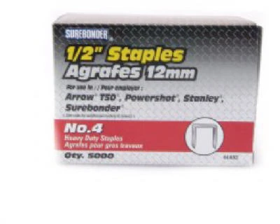 Staples, #4 Heavy-Duty, 1/2-In., 5000-Ct.