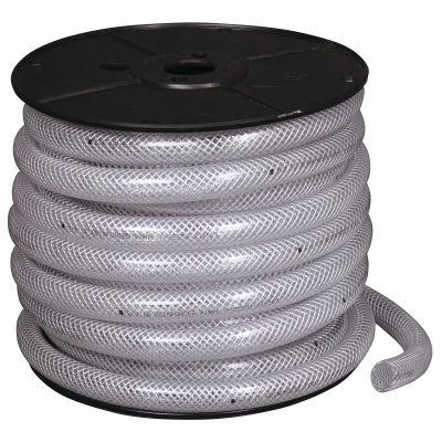 Reinforced Clear Vinyl Tubing, Flexible, 1/2-inch X 75-feet Reel, Fda Approved