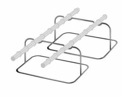Rebar Rod Chair, 2-Bar, Black Steel Wire, 3.25 Inch by 7.75 Inch