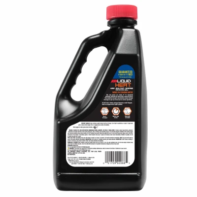 Liquid Heat Commercial Drain Opener, Safe for All Pipe Types, 64 Ounce Bottle