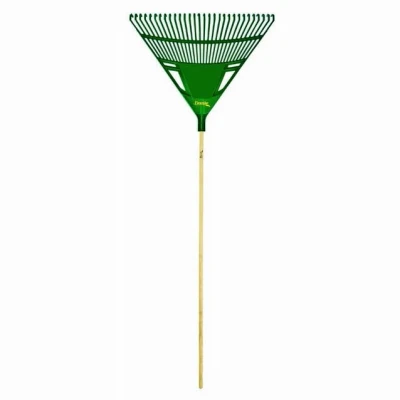 Smart Leaf Rake, 48-In. Wood Handle, 25 Tines, 30-In. Head