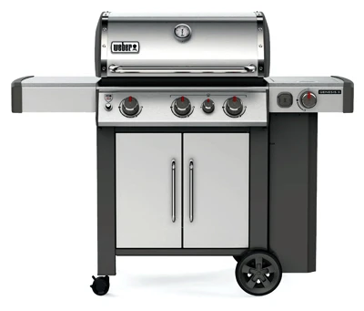 Genesis II S-335 3-Burner LP Gas Grill, 39,000-BTUs + Side & Sear Burners, Stainless Steel