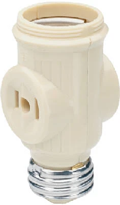 600-watt Keyless Lampholder Adapter With Two Outlets
