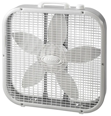 Slim Compact Box Fan, Gray, 20 In.