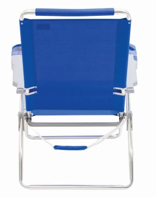 Cushioned Beach and Backyard Chair with 15 Inch Seat Height for Outdoor Comfort
