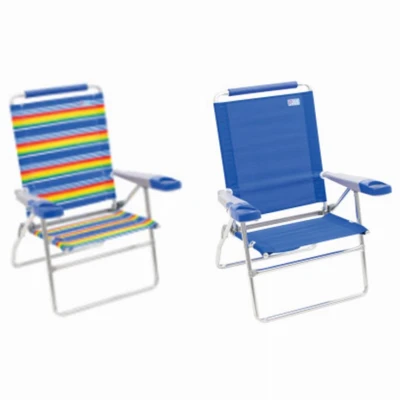 Cushioned Beach/backyard Chair, Adjustable Backrest, 15 In. Height, Model Sc615-190946
