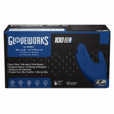 Nitrile Gloves, Heavy-Duty, Royal Blue, Medium, 100-Ct.