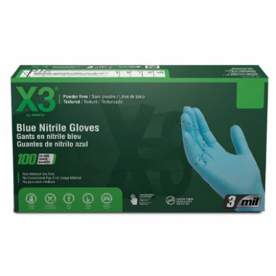 Industrial Nitrile Gloves, Powder-Free, Blue, Large, 100-Ct.