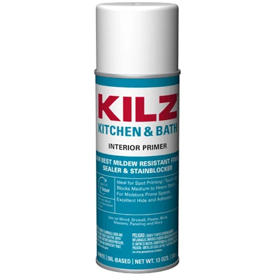 Kitchen & Bath Spot Primer, Oil-based, White, 13-ounce Aerosol Spray