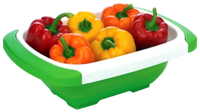 Over-the-Sink Colander with 5 Quart Capacity, Durable and Space-Saving Kitchen Strainer