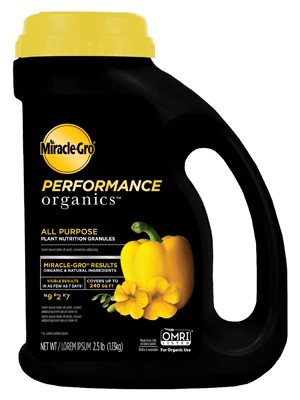 MIRACLE-GRO Performance Organics All Purpose Plant Nutrition Granules, 2.5 Lbs.