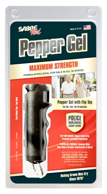 Maximum Strength Pepper Gel Spray, Black Case, 0.54 oz.