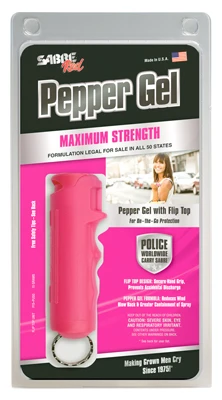 Maximum Strength Pepper Gel Spray, Pink Case, 0.54 oz.