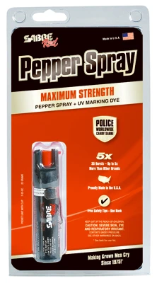 Maximum Strength Pepper Spray With Uv Marking Dye, 0.75 Oz, Black Case & Clip