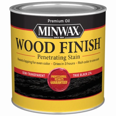 Penetrating Wood Finish, Oil Based, True Black, 1/2 Pt.