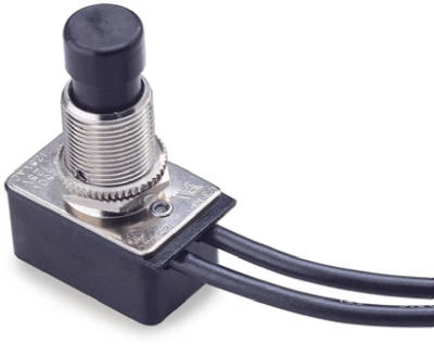10A 1/3-HP Single-Pole/Single-Throw Push Button Switch