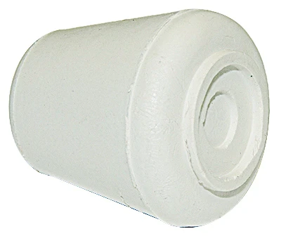 Furniture Leg Tip, Off White Rubber, 1/2-In., 4-Pk.
