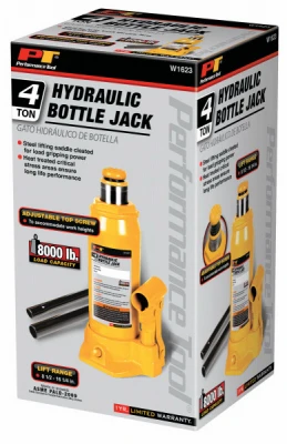 4-ton Hydraulic Bottle Jack With Adjustable Top Screw And Handle