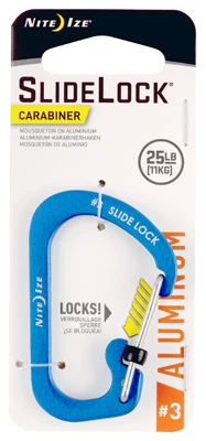 SlideLock Carabiner Aluminum #3, Blue