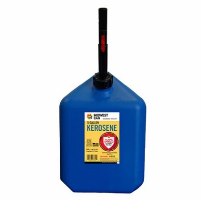 Kerosene Gas Can, Blue Polyethylene, 5 Gallons