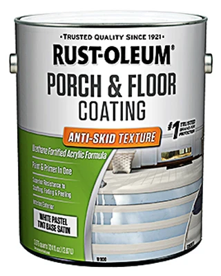 Porch & Floor Urethane Finish, Anti-Skid, Satin Pastel Tint Base, White, 1-Gallon