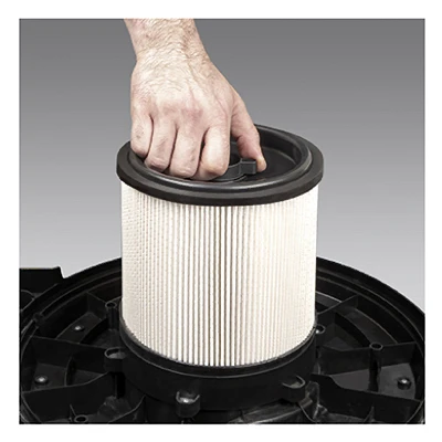 Hepa Material Cartridge Filter & Retainer For 5 To 16 Gallon Wet/dry Vacs