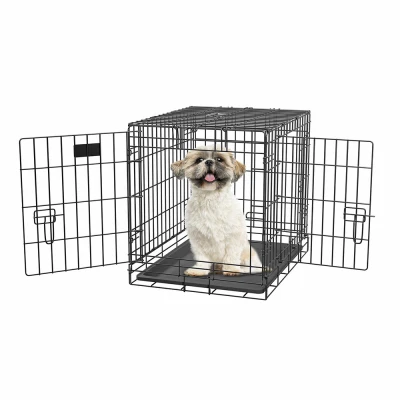 30 Inch Two Door Dog Crate with Durable Construction and Secure Latches