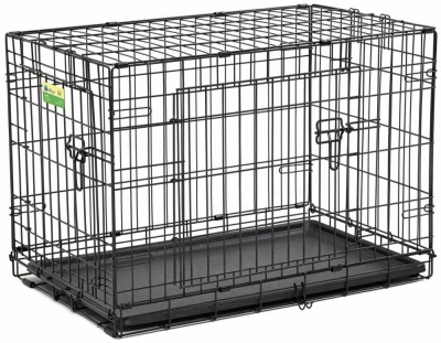 2 Door Dog Crate, 30 Inch - Welded Wire Design For Easy Travel