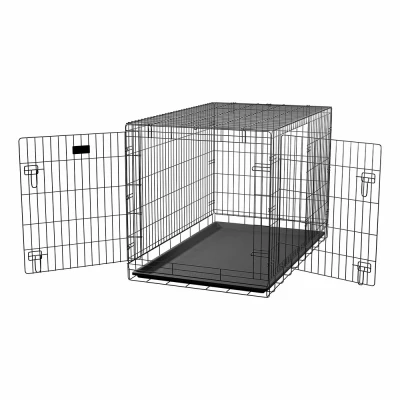 42 Inch Two Door Dog Crate Heavy Duty Metal Wire Kennel